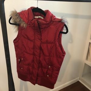 Red maurices puffer vest